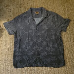 The Foundry Supply Co. Charcoal Palm Print Shirt